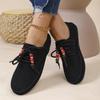 Retro-Stil Damen Flache Sneaker Neue Freizeit Frühling Herbst Sneaker Damen Runde Zehen Schnürung String Perlen Schuhe für Damen