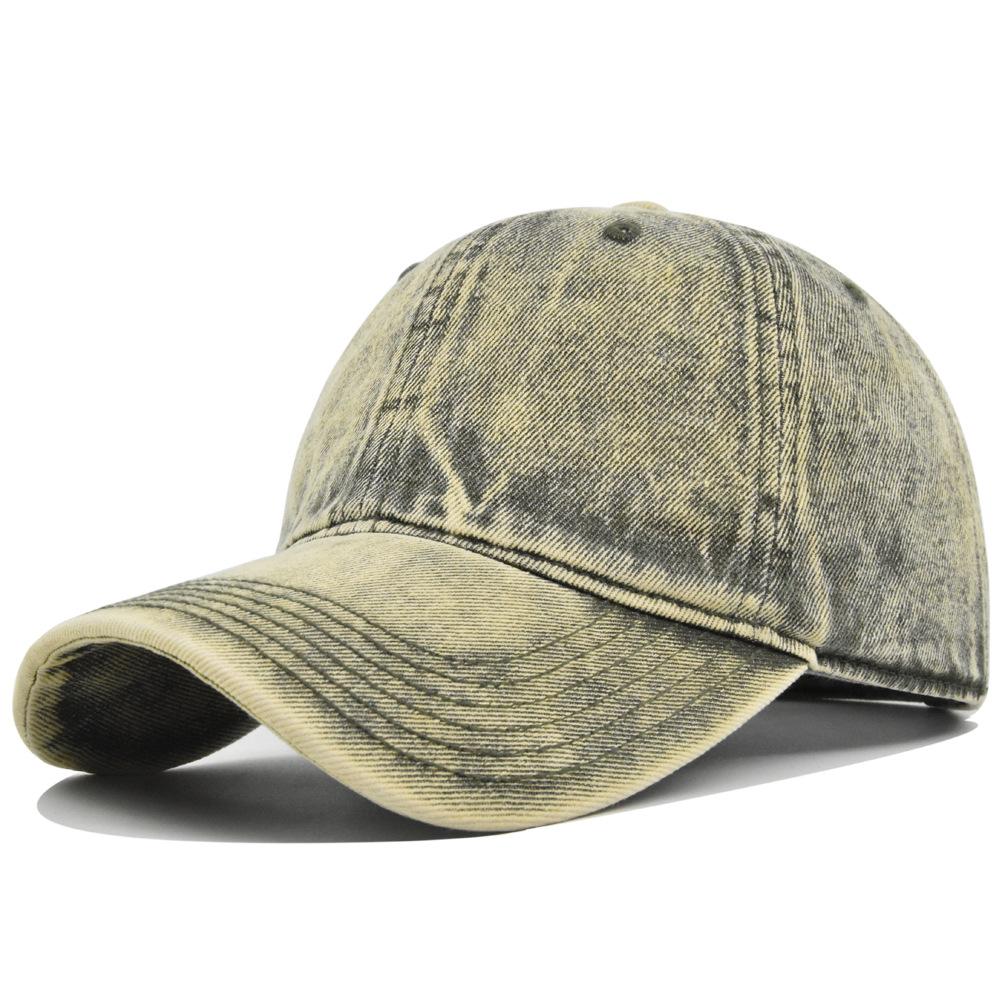 Solid Color Washed Denim Baseball Cap Vintage Retro Snapback Hat for Men & Women, Adjustable Sun Protection Cap in 8 Colors