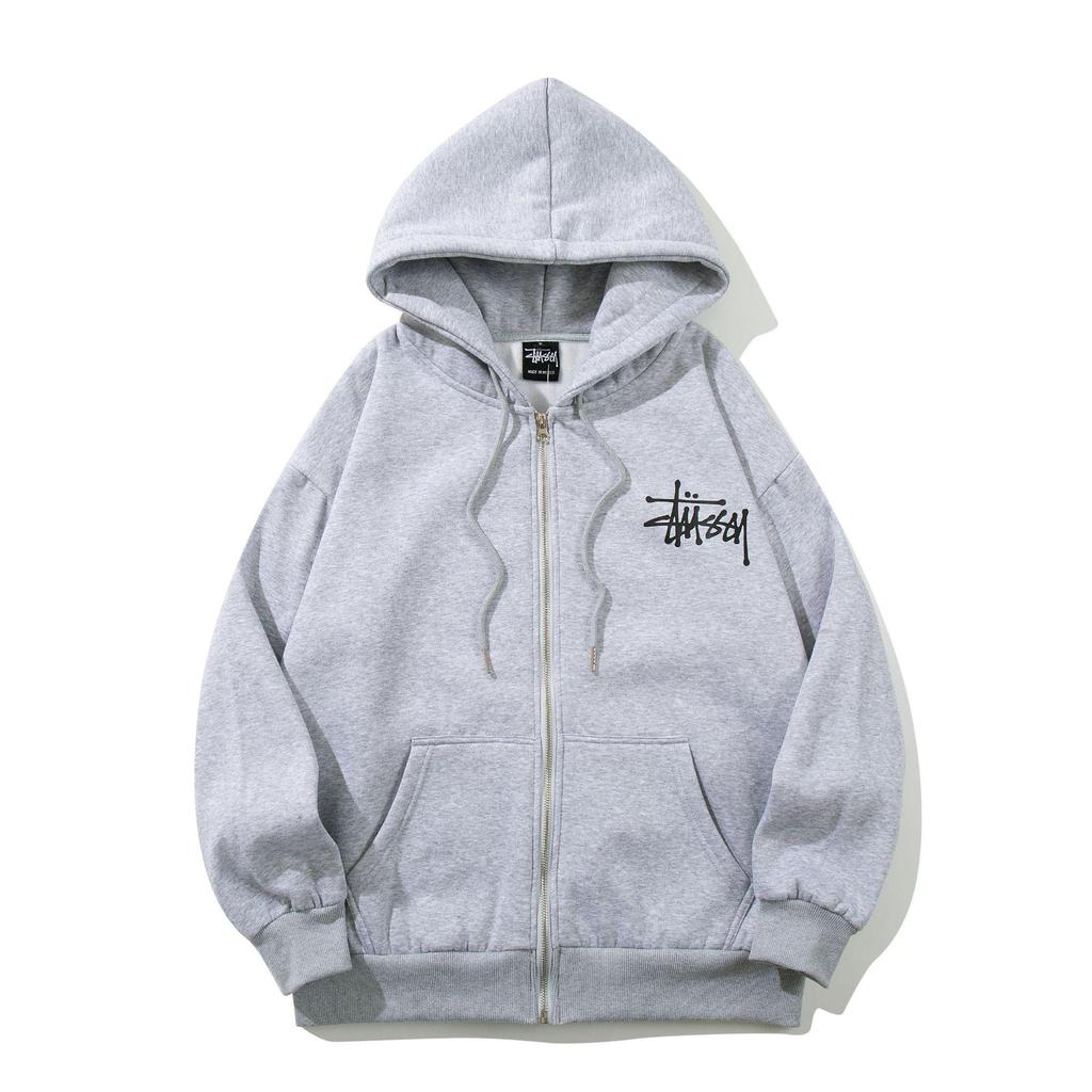 STU Plus Zamatová Unisex Bunda s Kapucňou na Zips - Teplé, Trendy Jesenné/Zimné Oblečenie pre Študentov.