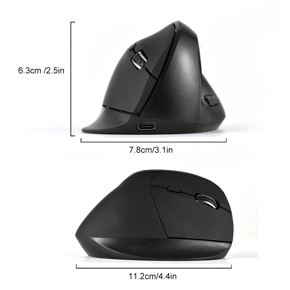 Vertical Mouse Wireless Rechargeable 2.4GHz Ergonomic Movement Speed 2400 6Button Gaming & Office