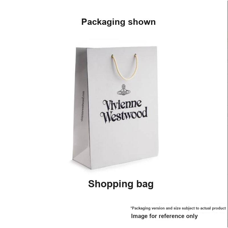 VIVIENNE WESTWOOD Classic Saturn Logo Magnetic Closure Leather Tote Bag Mini Women Handbags Black 48030002WL0099N401