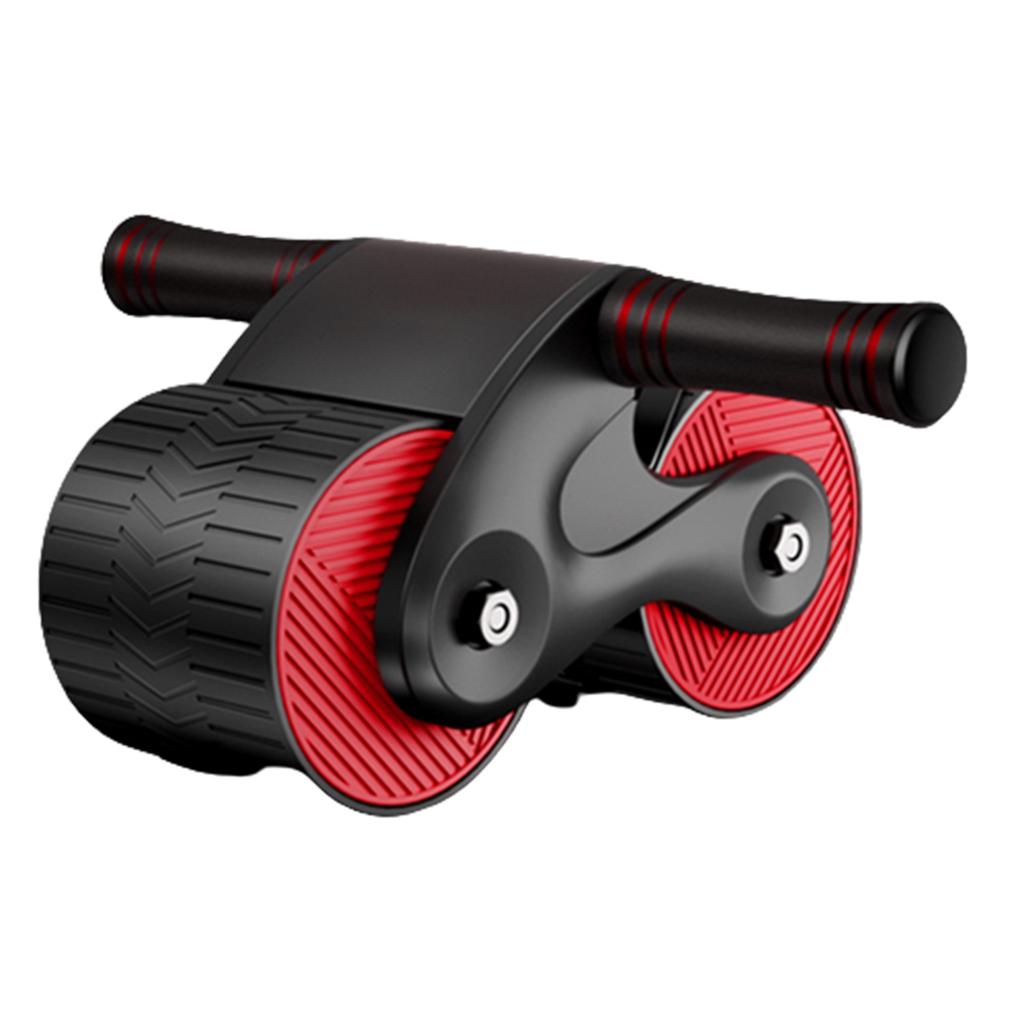 Abdominal Wheel Exerciser Dual Wheel Design Abdominal Fitness Wheel Automatic Rebound Anti-Slip for Bodybuilding Training