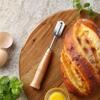 Dřevěná rukojeť Lamela na nařezávání kváskového chleba Nástroj na nařezávání chleba s 5 ks čepelí Pekařská lamela Nůž na nařezávání těsta