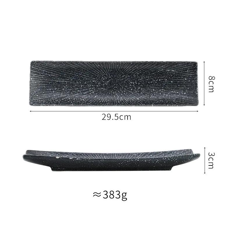 

Специальная длинная тарелка для японских суши Креативная кулинарная тарелка Прямоугольная тарелка для сашими Тарелка для холодных блюд Керамический диск Винтажный ресторан