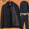2025 Men's Autumn/Winter Thickened Outerwear Set for Middle-Aged and Elderly Dads and Grandpas