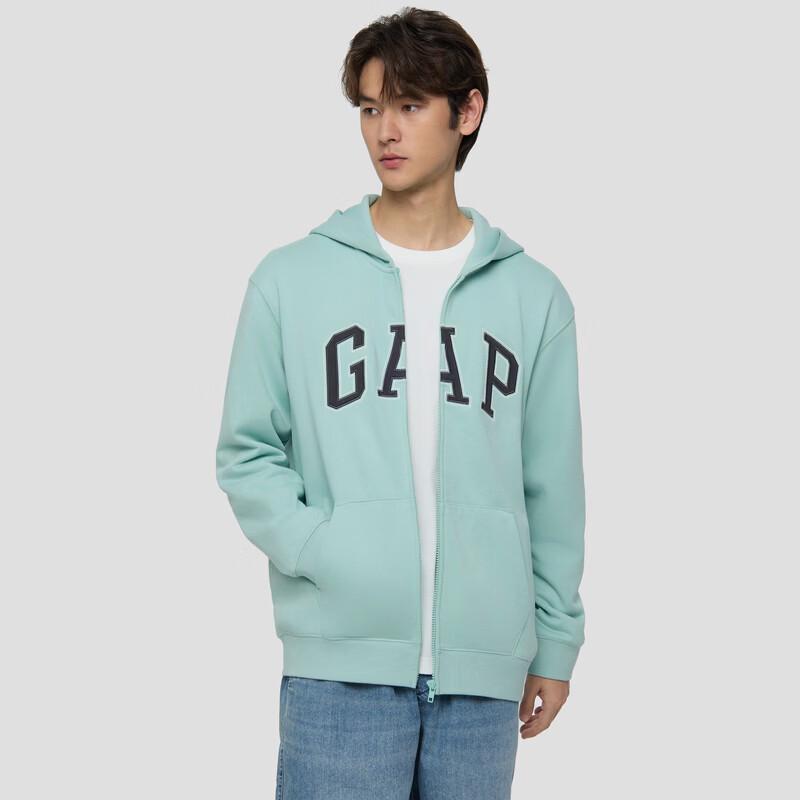 GAP Unisex 2026 Spring Logo Embroidered Loose Fit Zip-up Hoodie