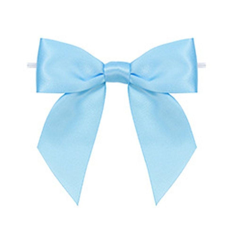 New Party Favors Twist Tie Bows Wedding Solid Color Gift Wrap Bows DIY Baby Shower Decorations Ribbon Bows