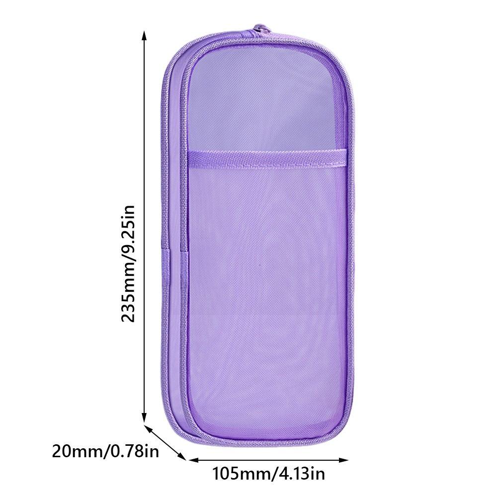 Double-layer Pen Bag Mesh Pen Pouch New Stationery Bag  Gift