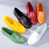 Construction beef tendon guaranteed bottom labor soft rubber waterproof mud shoes non-slip shoes rain shoes low-top quick-drying round head no net