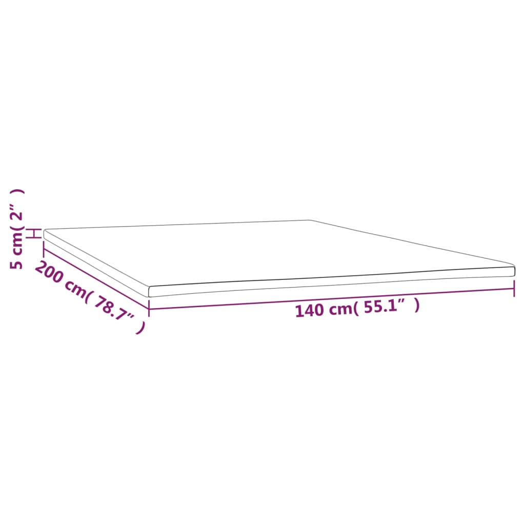 Mattress Topper 140 x 200 x 5 cm