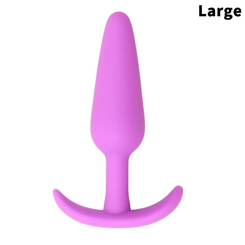 Soft Silicone Anal Plug 3 Sizes Butt Plug Bullet Vibrator Stimulator Adult Sex Toy for Men/Women Anal Prostate Massager for Gay