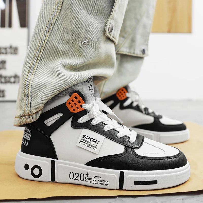 Men Shoes Waterproof Non-Slip Plush Sneakers Male tenis Boots Sneaker New Winter Slippers Warm