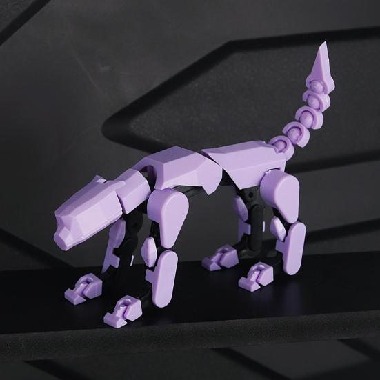 1/5Pcs 3D Printed Robot Dog Figurine Movable Joints Puppy Figure Articulated Animal Model Fidget Toy Home Office Desktop Decoration Ornament