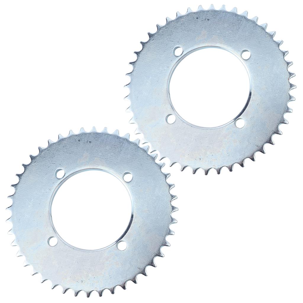 Pair of T8F 44T 2.1in Rear Chain Sprocket for 43cc 49cc Mini Pocket Dirt Bike Gas Scooter ATV