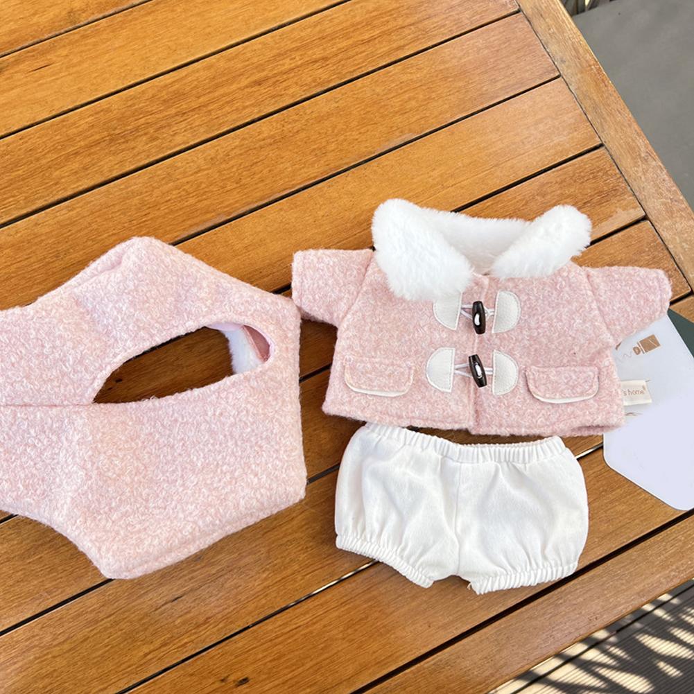 Für 38cm Labubu Puppenkleidung, modische Kleidung, Kapuzenpullover, Puppenkleidung, farblich passende Kapuzenpullover, Puppenzubehör, süße Dekoration, kleine Tücher