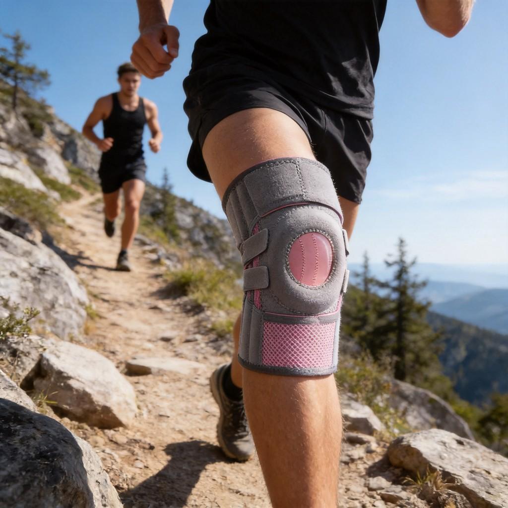 Generic Sports Knee Pads With Breathable Silicone And Nonslip Support For Running And Cycling