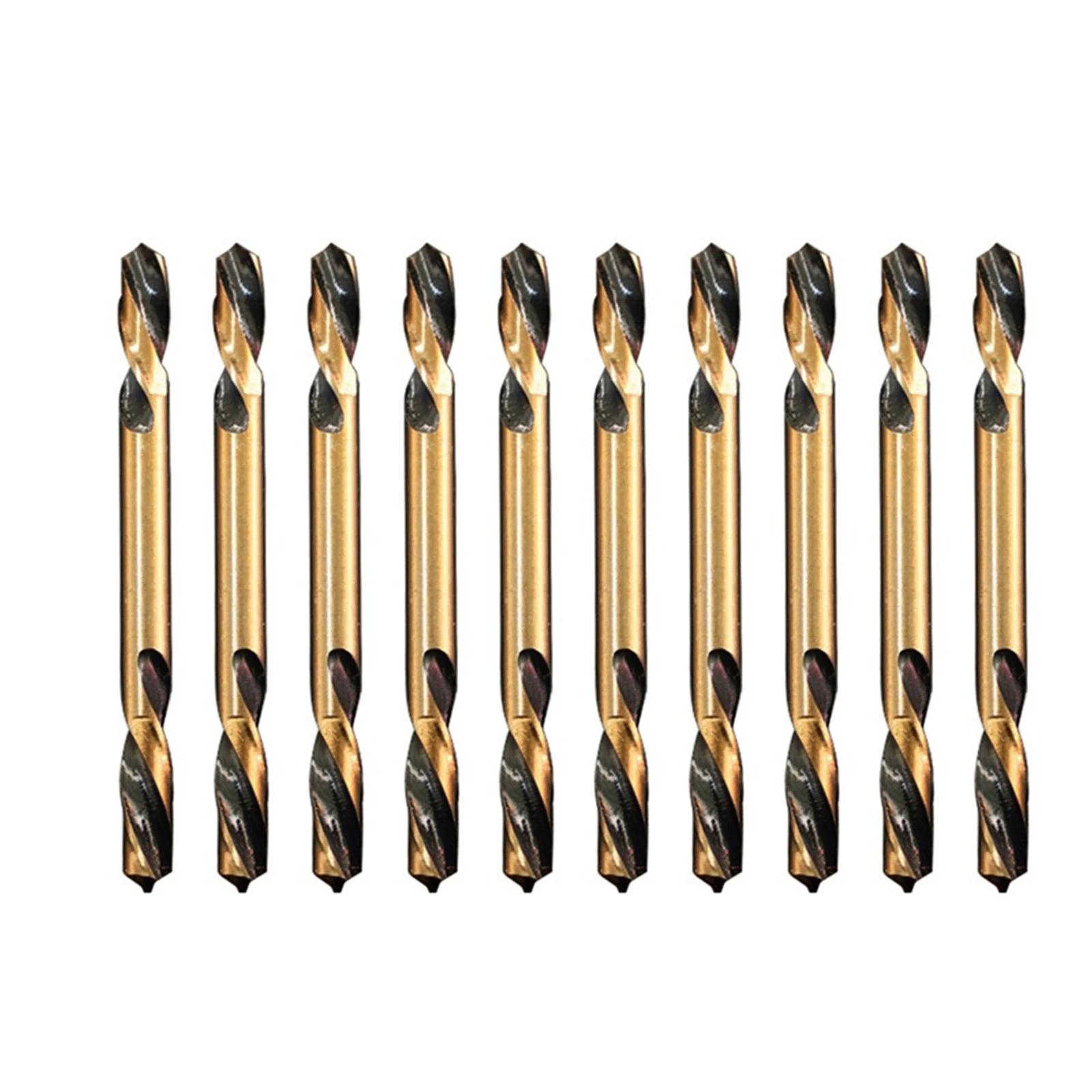 

Set of 10 HSS Double Ended Auger Drill Bits for Stainless Steel Wood Aluminum Compatible with Hand Drills and Bench Drills