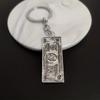 Currency Shaped Keychain, Personalized Keychain Keychain