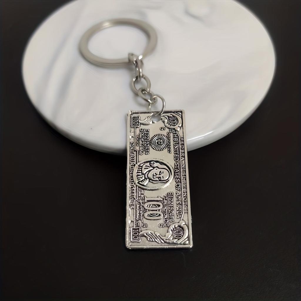 Currency Shaped Keychain, Personalized Keychain Keychain