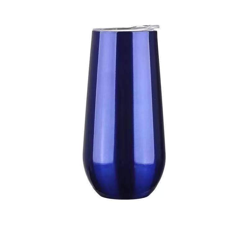 Mini 6oz Eierschalenbecher Innen und Außen 304 Edelstahl Isolierbecher Weinglas Vakuum U-förmig Isoliert Champagnerbecher