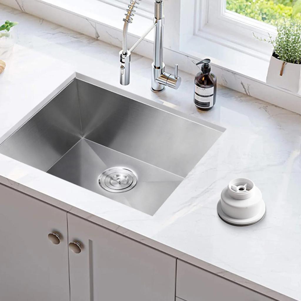 For Sink Opening 70-80mm Waste Kit Sink Strainer Drain Diameter 90mm High Quality PP Silver Sink 1 X Brand New