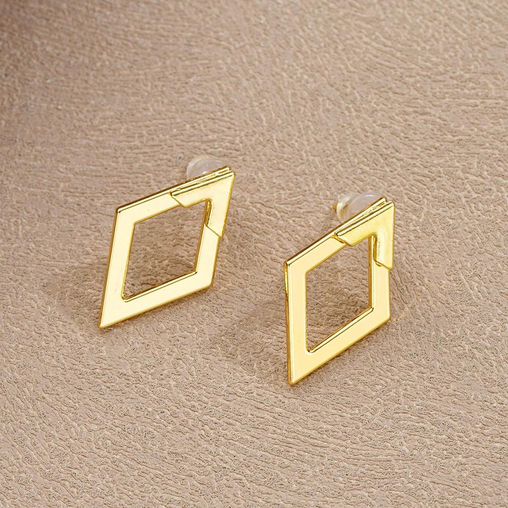 Orecchini a bottone retrò minimalisti geometrici quadrati triangolari staccabili per donna, accessori per gioielli di moda, regali per feste