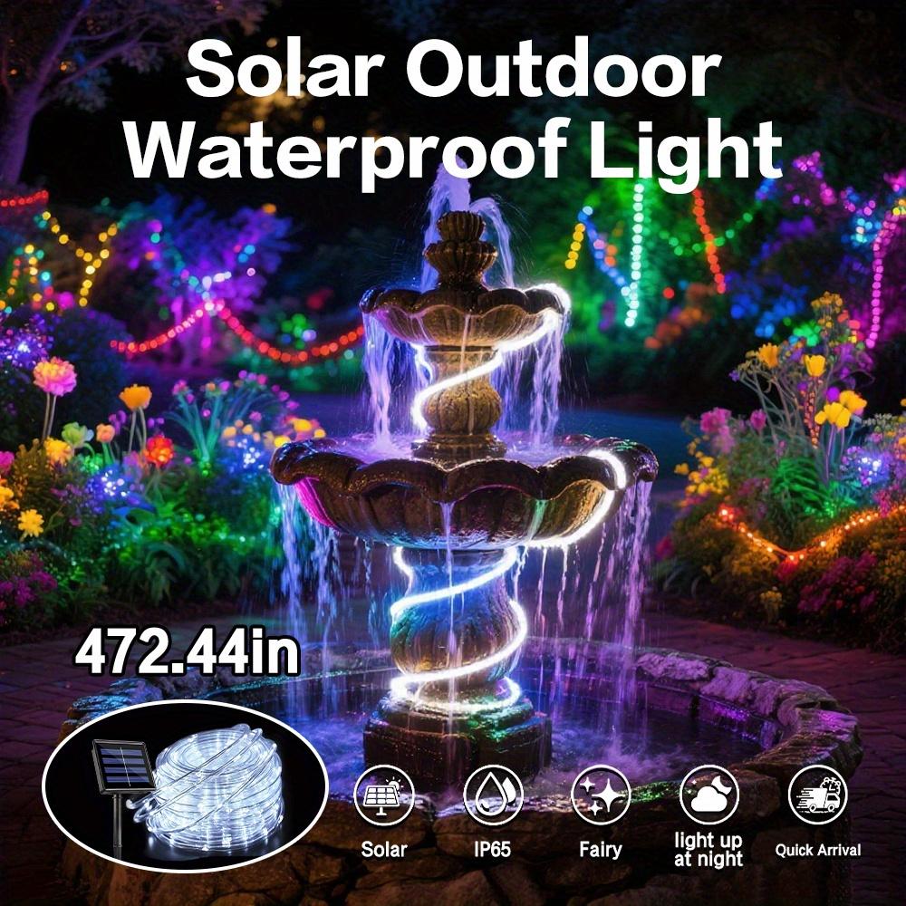 

LED Fountain Light 12m/472in Solar String Light Outdoor Solar Powered Fairy Light 8Mode for Tree Garden Party Xmas Wedding Decor