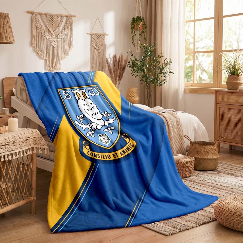 Coperta in Pile a Tema Sheffield Wednesday Morbida e Accogliente Coperta in Peluche per Camera da Letto Divano Viaggio