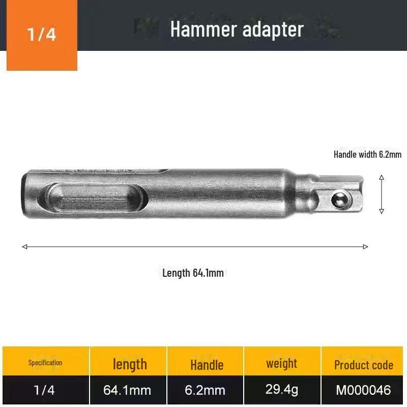 SDS Handle Electric Drill To Wrench Adapter and Impact Chuck Extension Tool Set