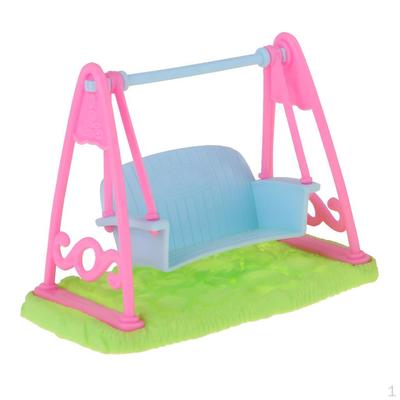 Puppenhausschaukel, 1:12-Maßstab-Puppen-Veranda-Hängeschaukel-Modell, Baby-Mädchen-Spielzeug