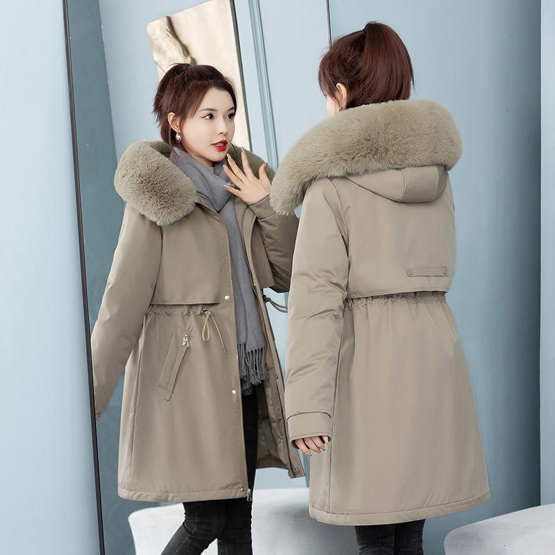 Large size - fat mm pie overcome loose large fur collar cotton clothes jacket cotton clothes plus fat