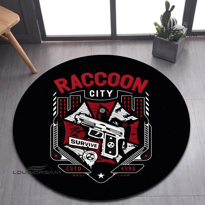 R-Resident Evil Umbrella Printed Round Carpet Living Room Bedroom Beautiful Carpet Non -slip Door Pad Floor Mats Birthday Gift