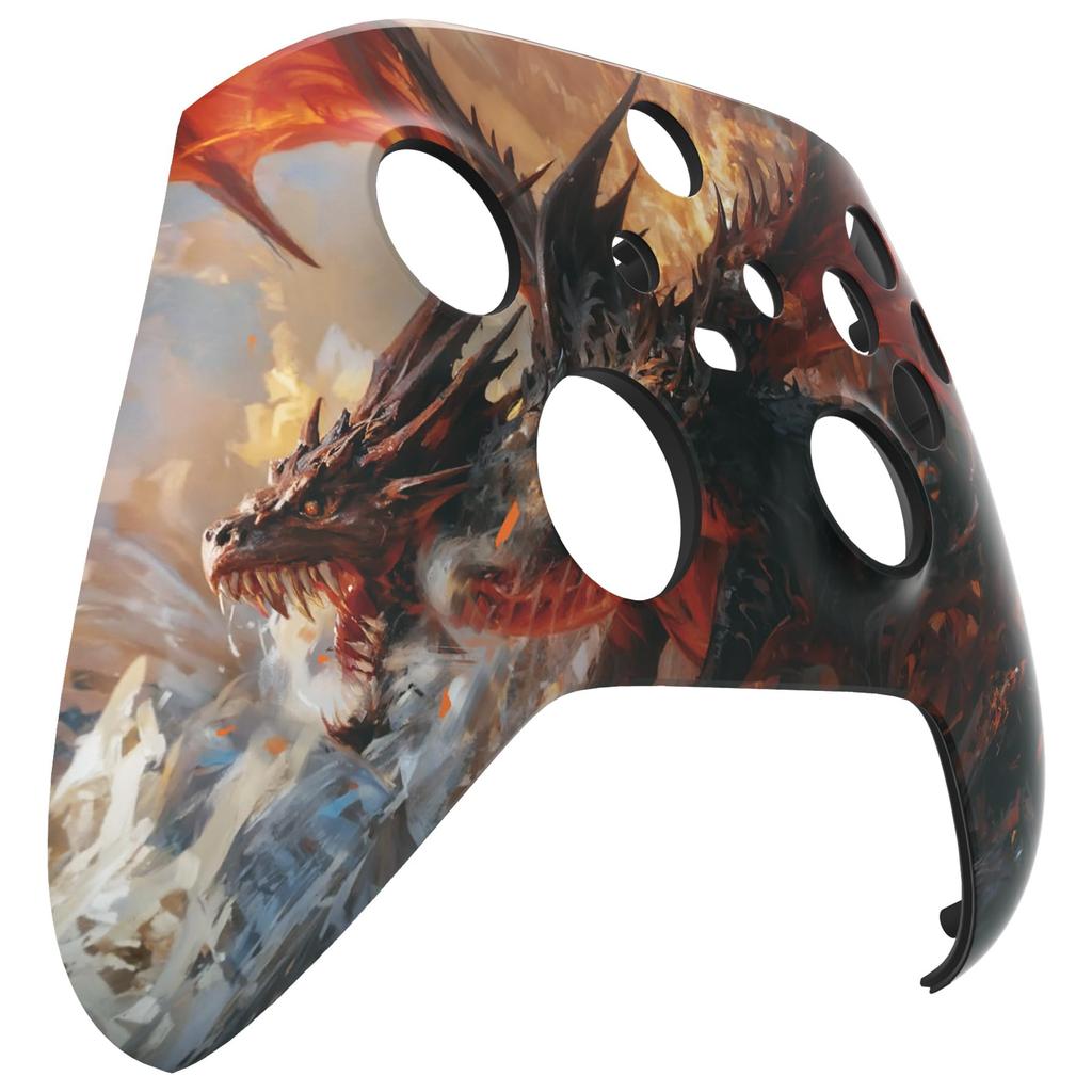 custom front housing shell for Xbox Series featuring a mildly cover faceplate for Xbox Series and Xbox Core not eXtremeRate's X/S, horror-inspired