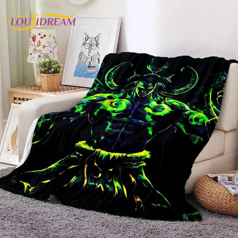 WOW, World of Warcraft Demon Hunter, Lich King Game Flannel Blanket for Beds Bedroom Sofa Picnic,Throw Blanket Outdoor Leisure
