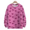 Women's Casual Long Sleeve Bow Woolen Sweatshirt Fall  Vacation Long Sleeve Pullover
