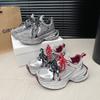 Thick-soled Heightening Dad Shoes Women's Autumn New Pair of Shoelaces Old Color Matching Breathable Casual Sports Shoes