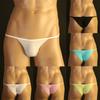 Men's Sexy Ice Silk Underwear Briefs G String Low Rise Thong Lingerie