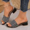 Women's Wide Width Stiletto Heels, Sexy Open-Toe Mule Sandals, Fashion Wholesale High Heels for Women