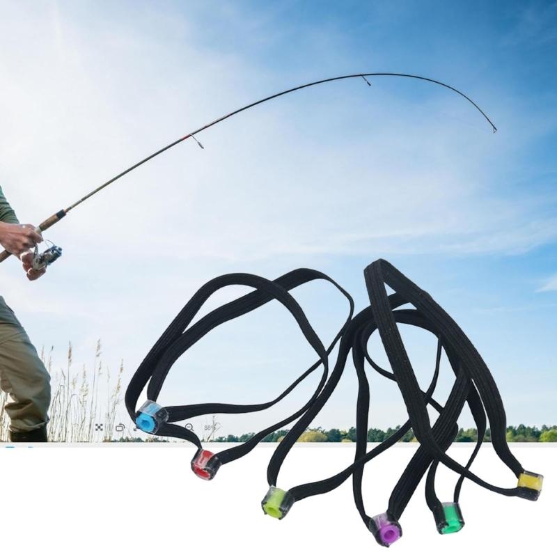 6Pcs Tippet Spool Tenders Fishing Tippet Rings Gadget Portable Threader Elastic Fishing Wire Leader for Outdoor Activity