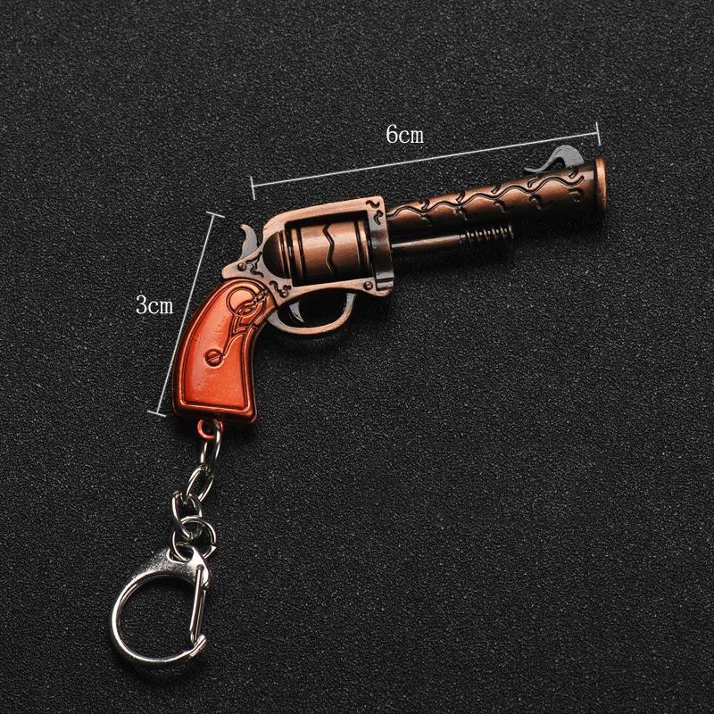 Cool Game Pistol Shape Keychain Metal P92 R45 R1895 Model Toy Key Ring Gift