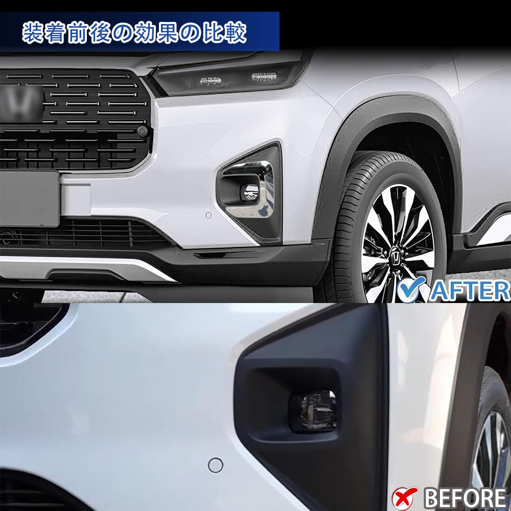 New DG5 Series Compatible Accessories Exterior Parts Fog Lamp Garnish Fog Lamp Trim Protective Parts Design Finish Chrome GIKAKUHonda WR-V X/Z/Z+