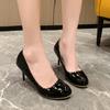 2024 New Pumps Fashion High Heels 35-43 Plus Size Women Shoes Stiletto Banquet Wedding Shoes Sexy Round Toe Ladies Party Shoes