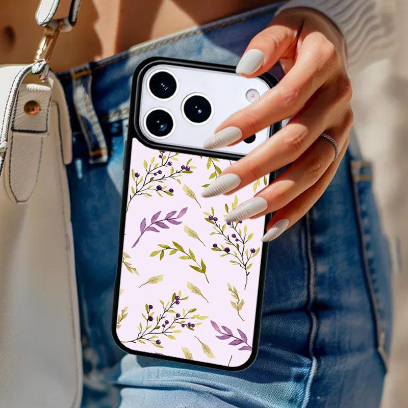 Minimalist Aesthetic Flower Phone Case For iPhone 17 Air 14 15 13 12 Max Cover For Apple 16e 11 Pro Max Plus Coque