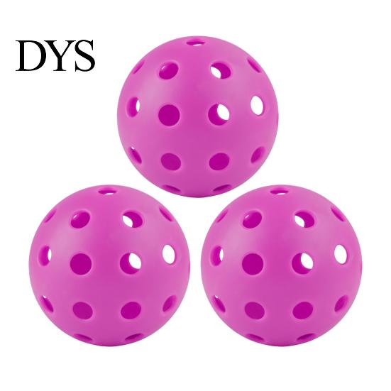 Smooth Flight Pickleball 3Pcs 40-Holes High Bounce Visibility PE Indoor Outdoor Practice Tournament Training Ball Accessories Durable
