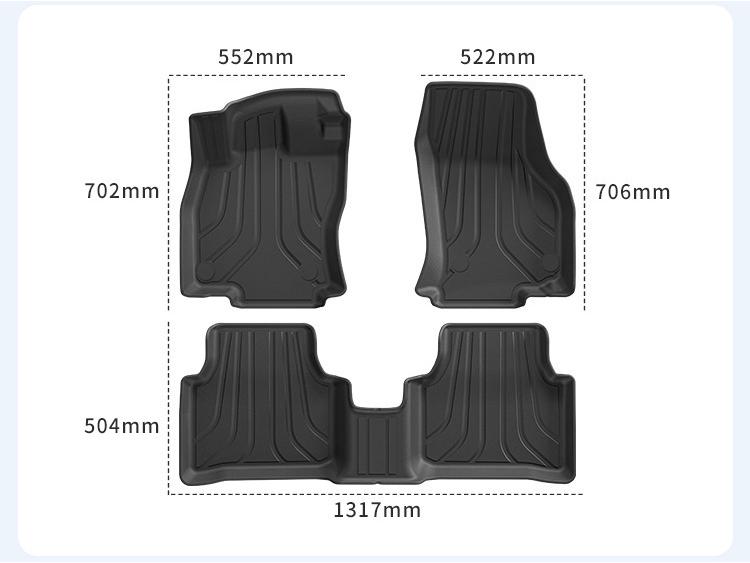 2026 Volkswagen Sagitar L TPE Floor & Trunk Mats: Dirt-Resistant