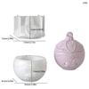 Round Candle Jar Silicone Mold Diy Christmas Ball Relief Storage Box Molds For Concrete Plaster Resin Crafts Home Xmas Decor