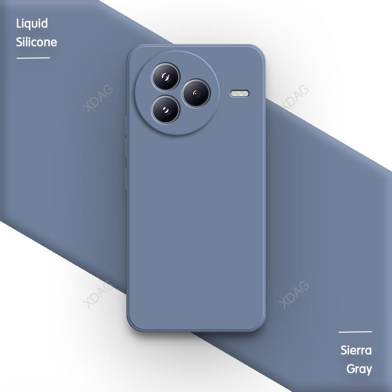Simple Phone Case for Xiaomi Civi 5 Pro 5G Square Classic Shell Soft Original Internal Flocking Liquid Silicone Back Cover Funda