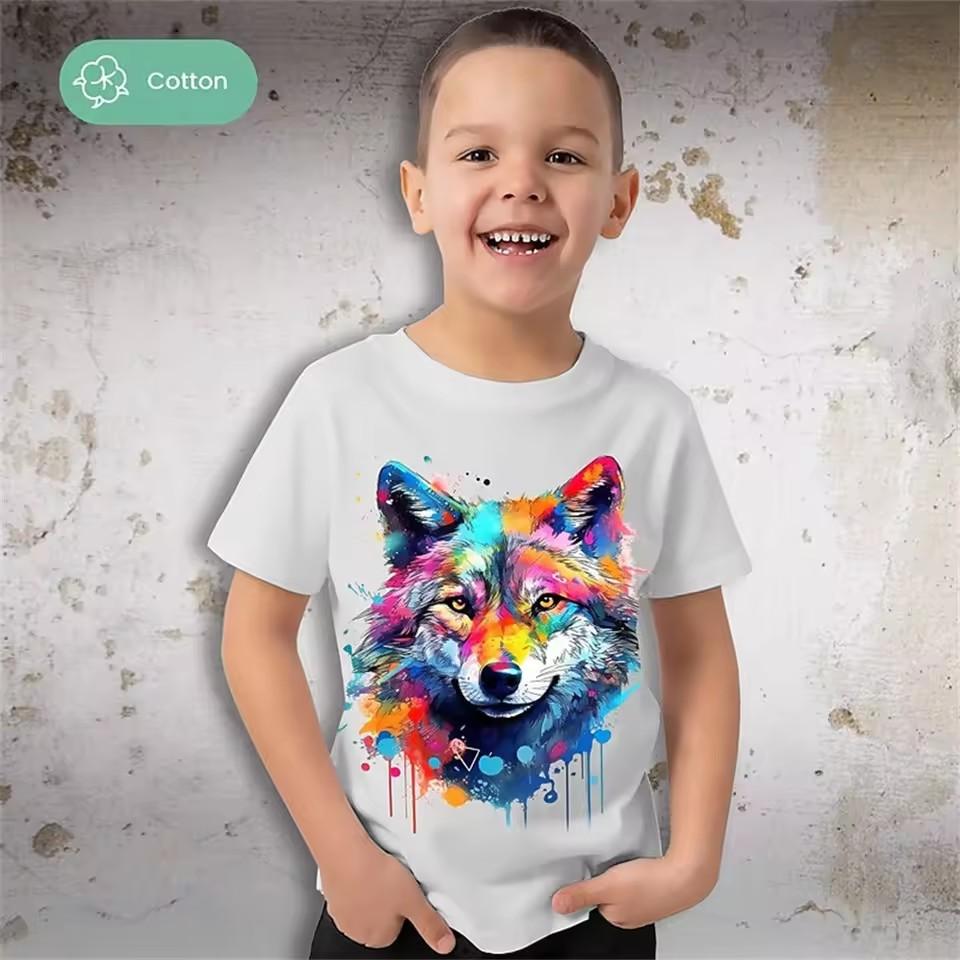 Top cu desene animate pentru copii, tricou imprimat 3D de vară, tricou pentru băieți, ocazional, cu mânecă scurtă, cu gâtul O, pentru fete