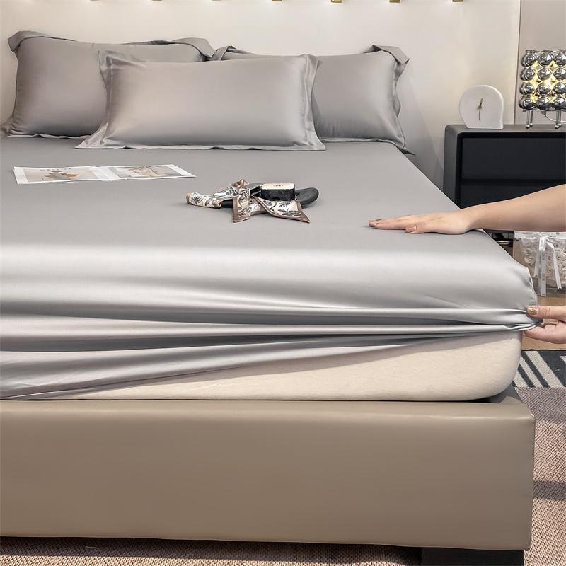 3pcs Set 100% Bamboo Mattress Protector Mattress Cover Fitted Sheet with Elastic Band Bedsheet 1000 Thread Count Queen King Size