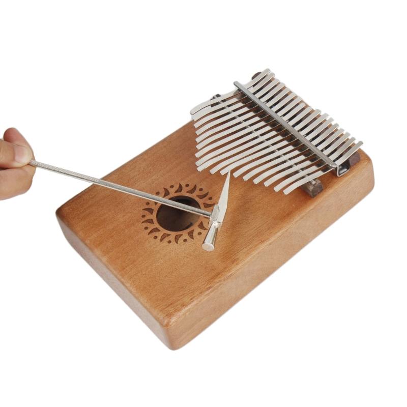 Cute Mahogany 17 Key Mini Kalimba Wood Material Thumb Piano Gift Keyboard Instrument Finger Piano Best for Kid, Beginner